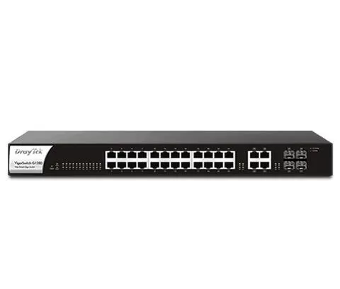 28埠 網管型交換器 型號:VigorSwitch G1282 28埠 網管型交換器 型號:VigorSwitch G1282